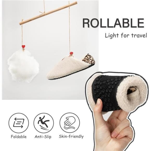 House Slippers for Women Men Indoor Barefoot Slippers Socks Furry Slip on Cozy - Picture 5 of 7